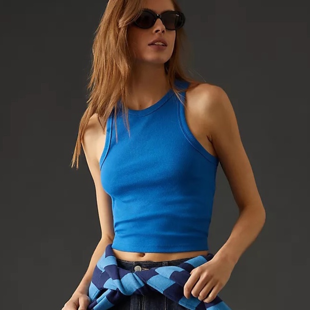 Anthropologie Cropped Racerback Tank Maeve®️